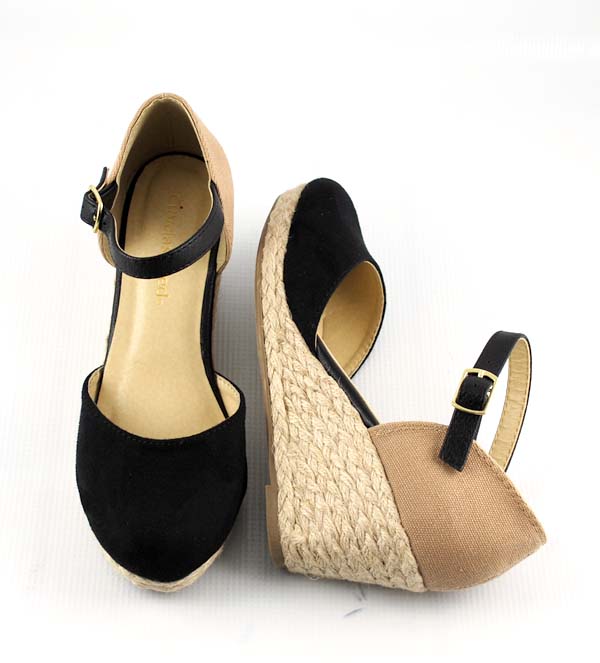 black and tan espadrilles