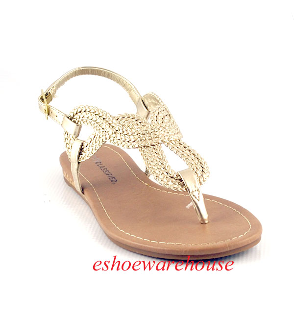 gold rope sandals